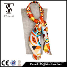 2015 Moda Senhora Impresso 100 Silk twill Square Scarf